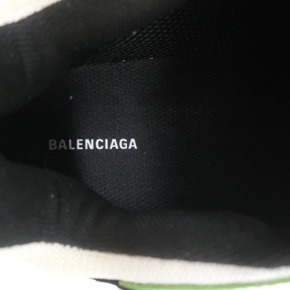 BALENCIAGA TRIPLE S SNEAKERS WHITE/BLACK/NEON GREEN SIZE 37 - Picture 10 of 12